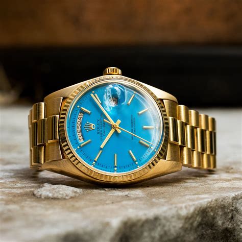 rolex day date stella blue|Rolex Day-Date platinum.